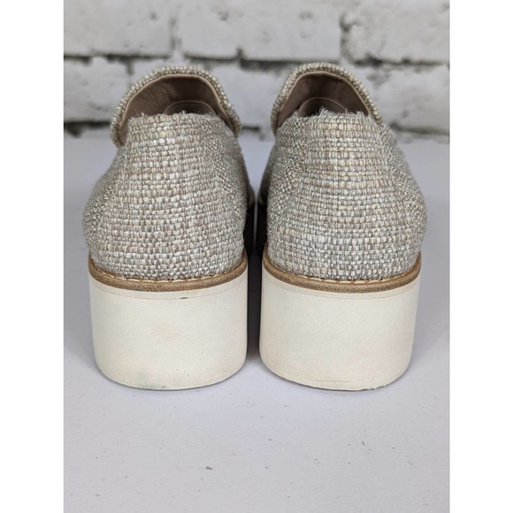 VINCE Natural Linen Zeta Tweed Platform Loafer - Picture 6 of 9